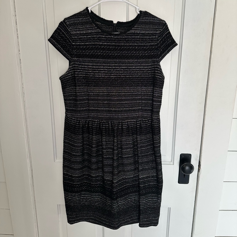 St. John Black and Metallic Dress